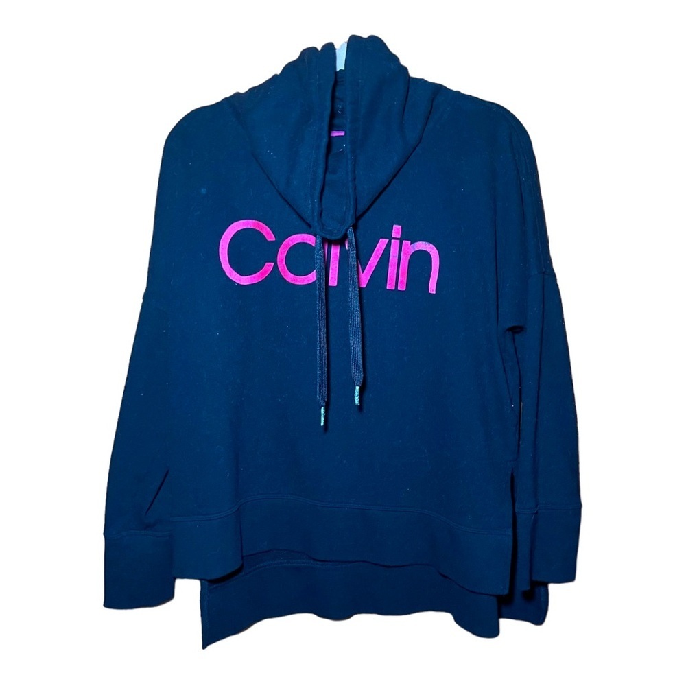 CALVIN KLEIN Black and Pink Calvin Sweatshirt L